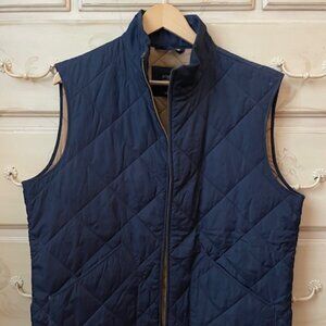 J Crew Authentic Outerwear mens vest in navy blue- size large